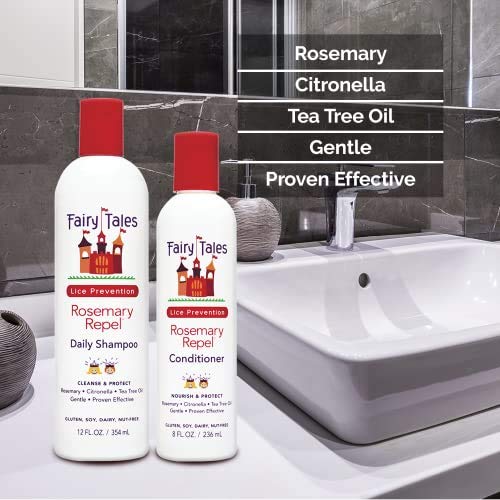 Fairy Tales Rosemary Repel Daily Kid Shampoo (12 Fl Oz) & Conditioner (8 Fl Oz) Duo
