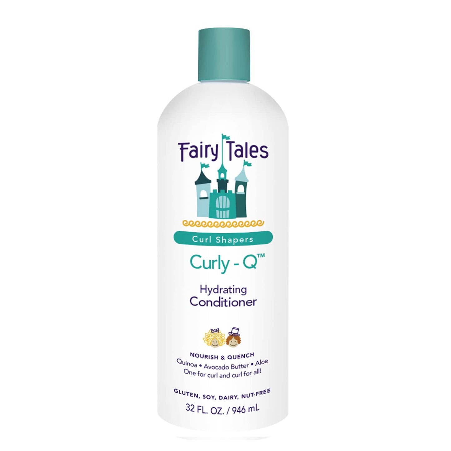 Fairy Tales Curly-Q Hydrating Conditioner - Conditioner for Curly Hair - Paraben Free, Sulfate Free, Gluten Free, Nut Free- 32oz
