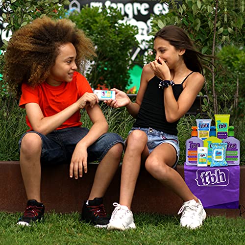 TBH Kids Teen Hygiene Starter Kit- Shampoo, Conditioner, Body Wash, Face Wipes, Lotion, and Deodorant - 7 in 1 Kit for all Your Tweens Needs