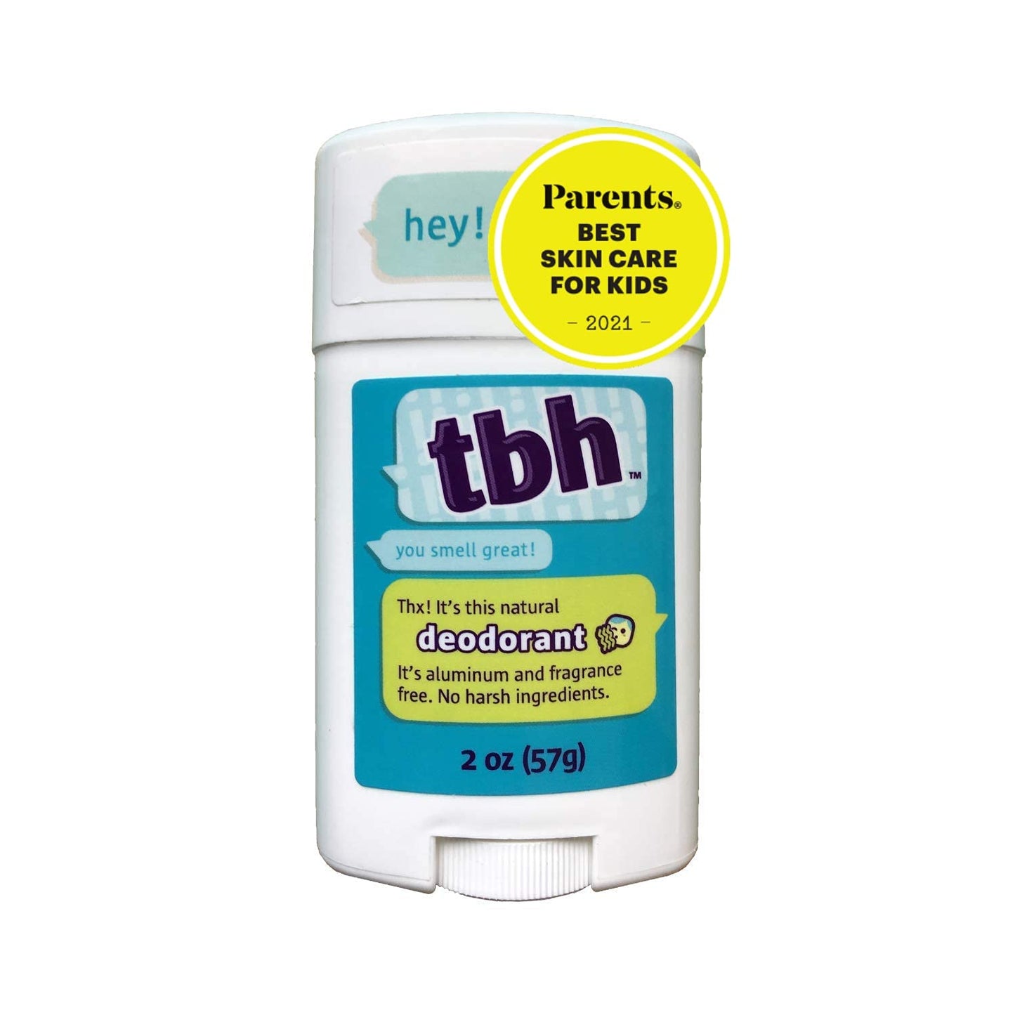 TBH Kids Deodorant - Unscented Deodorant for Kids - Made w/ Natural Ingredients in the USA - Aluminum Free Deodorant - Kids Deodorant Girls and Boys