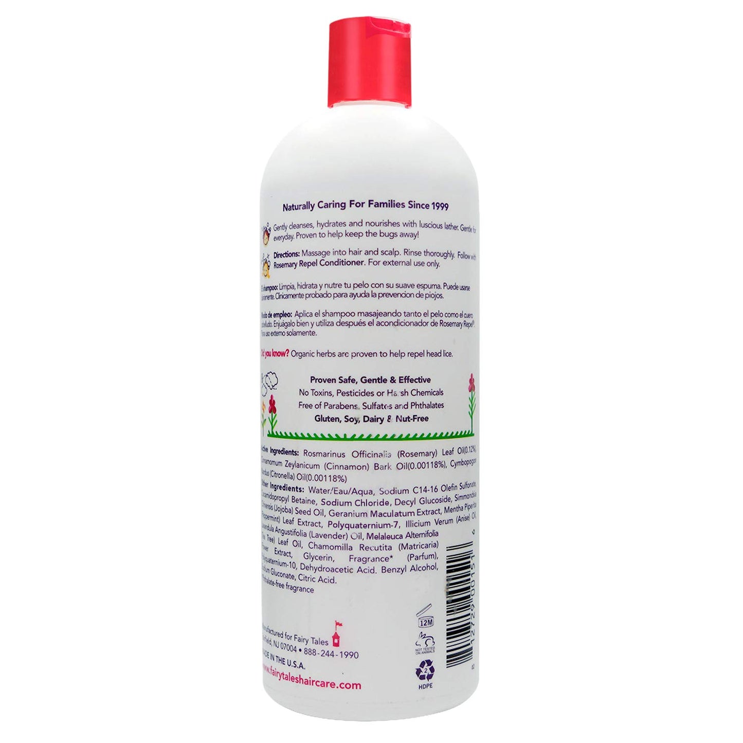 Fairy Tales Rosemary Repel Lice Shampoo- Daily Kids Shampoo for Lice Prevention - 32 oz -2 Pack