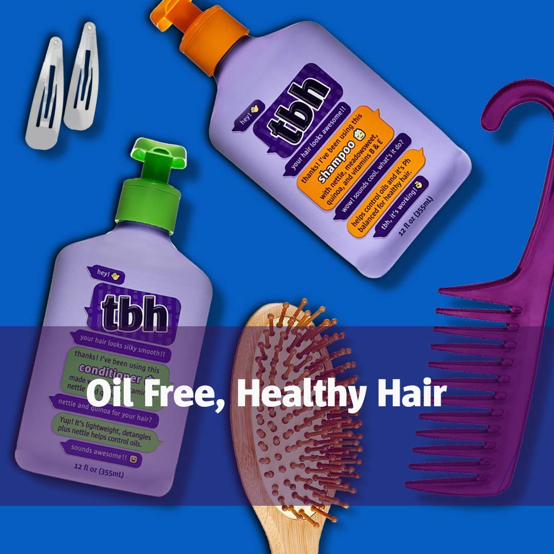 TBH Teen and Kids Shampoo - Tween and Teen Shampoo for Oily Hair,Sulfate and Paraben Free Shampoo - 12 oz
