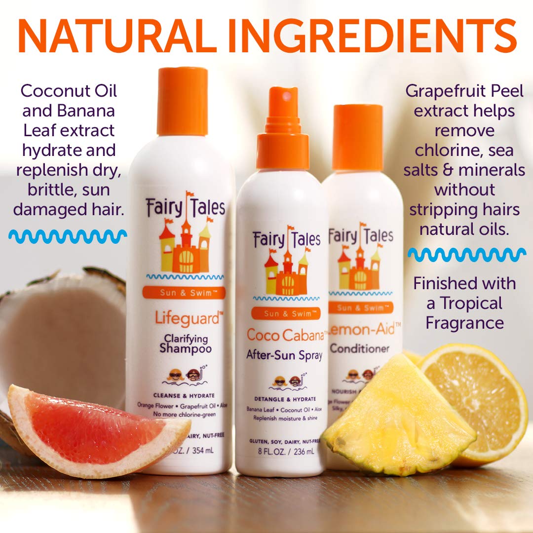 Fairy Tales Swimmer Conditioner for Kids - 32 oz | Made with Natural Ingredients in the USA | Replenish and Restore from Chlorine and Salt Damage | No Parabens, Sulfates, or Synthetic dyes