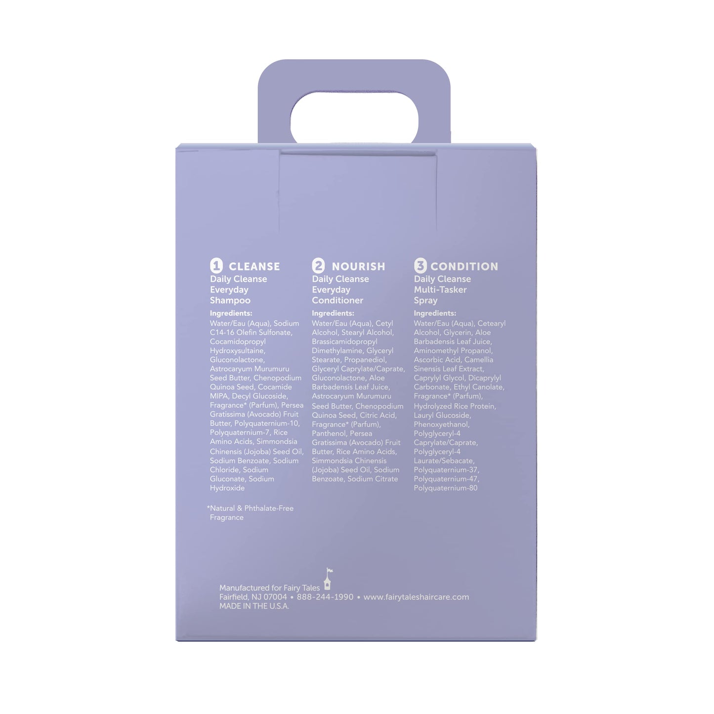 Fairy Tales Daily Cleanse Spray - Shampoo and Conditioner Pack with Natural | Free oz 12