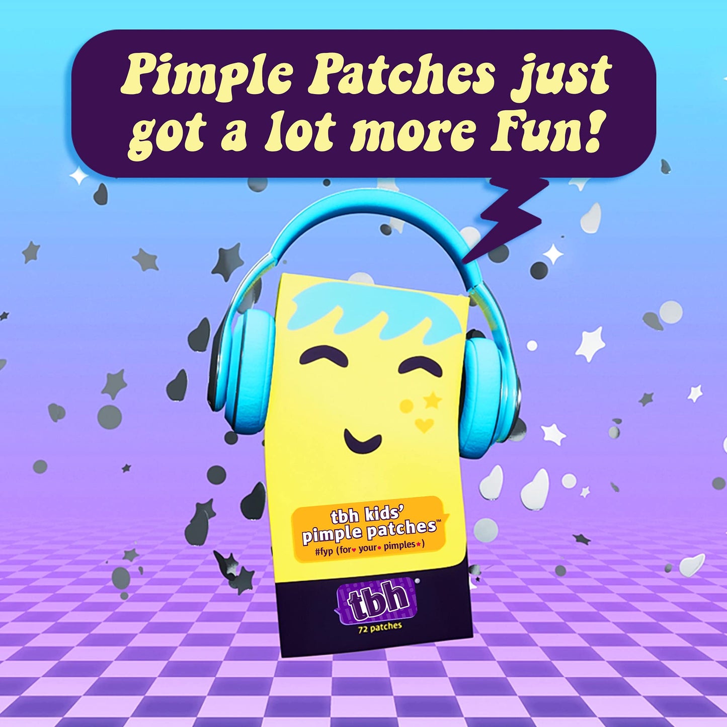TBH Teen Pimple Patches For Tween Girls and Boys - Hyaluronic Acid Acne Pimple Patch Spot Treatment