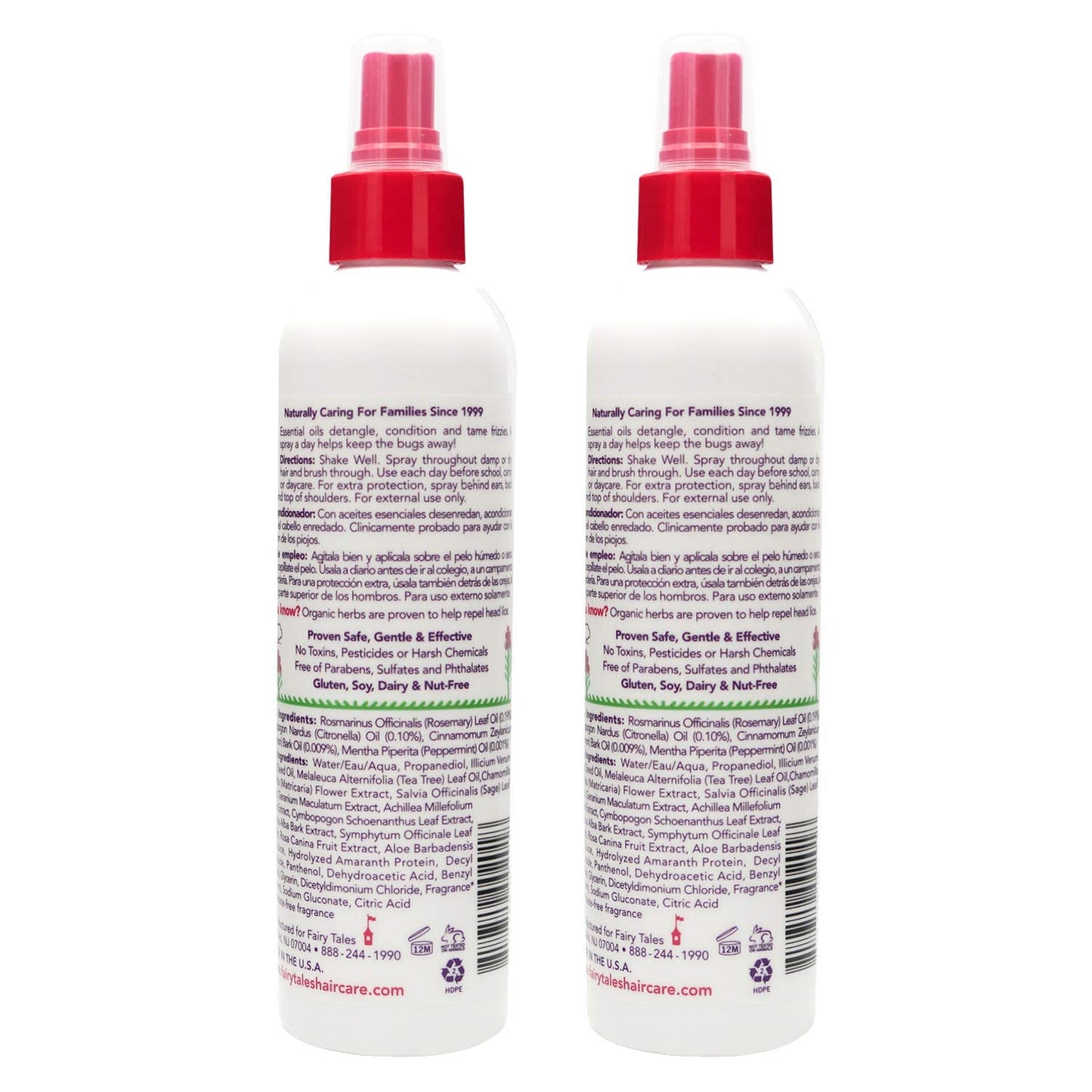 Fairy Tales Rosemary Repel Conditioning Spray 8 oz Pack of Two (now shipped in leak-proof/tamper proof sealed bottle)