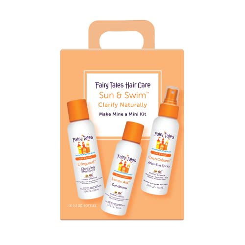 Fairy Tales Swim Shampoo, Conditioner, and Spray - Travel Pack - 3 pack (3.3 oz) | Made with Natural Ingredients in the USA | No Parabens, Sulfates, or Synthetic dyes