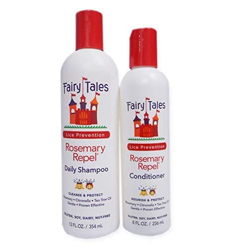 Fairy Tales Rosemary Repel Daily Kid Shampoo (12 Fl Oz) & Conditioner (8 Fl Oz) Duo