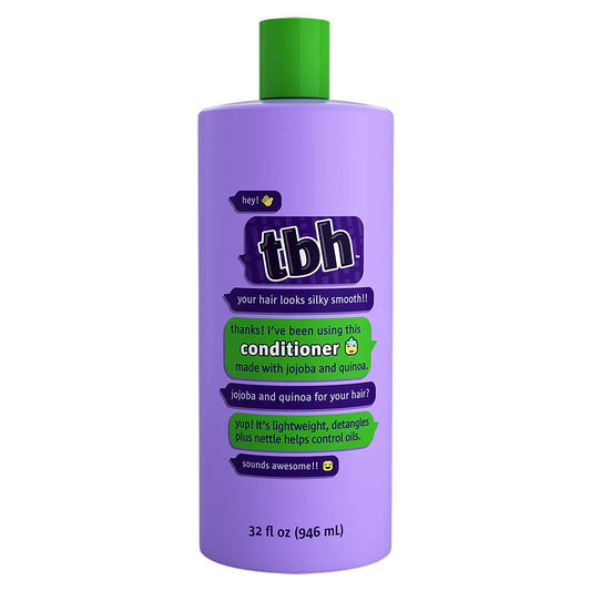 TBH Teen & Kids Conditioner- Lightweight and Detangling Hydrating Hair Conditioner for Dry, Oily, Fine, Curly, and All Hair Types - Tween and Kids Hair Conditioner - Sulfate, Paraben Free - 32 oz