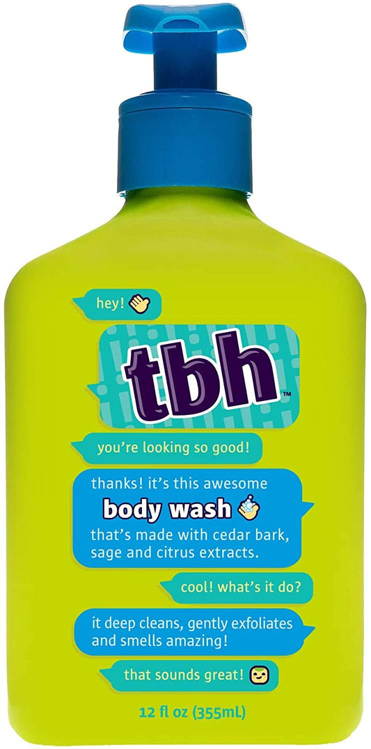 TBH Kids Body Wash - Gentle Exfoliating Body Wash - Sulfate, Paraben Free - 12 oz