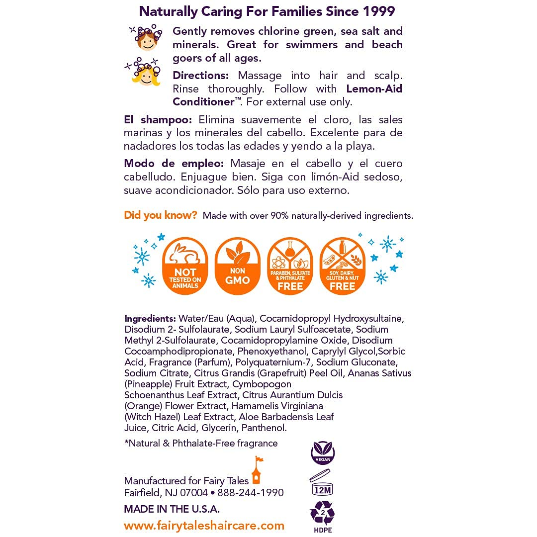Fairy Tales Swim Shampoo for Kids - 32 oz | Made with Natural Ingredients in the USA | Chlorine Removal Swimmer Shampoo for Kids | No Parabens, Sulfates, or Synthetic dyes