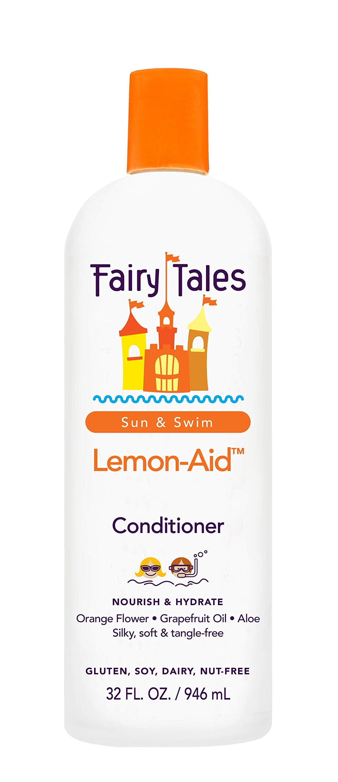 Fairy Tales Swimmer Conditioner for Kids - 32 oz | Made with Natural Ingredients in the USA | Replenish and Restore from Chlorine and Salt Damage | No Parabens, Sulfates, or Synthetic dyes