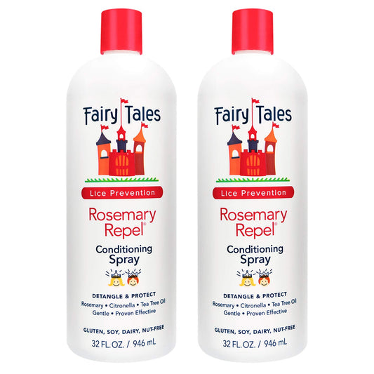 Fairy Tales Rosemary Repel Leave in Conditioning Spray Refill- Lice Spray for Kids- 32 Fl Oz (Pack of 2)