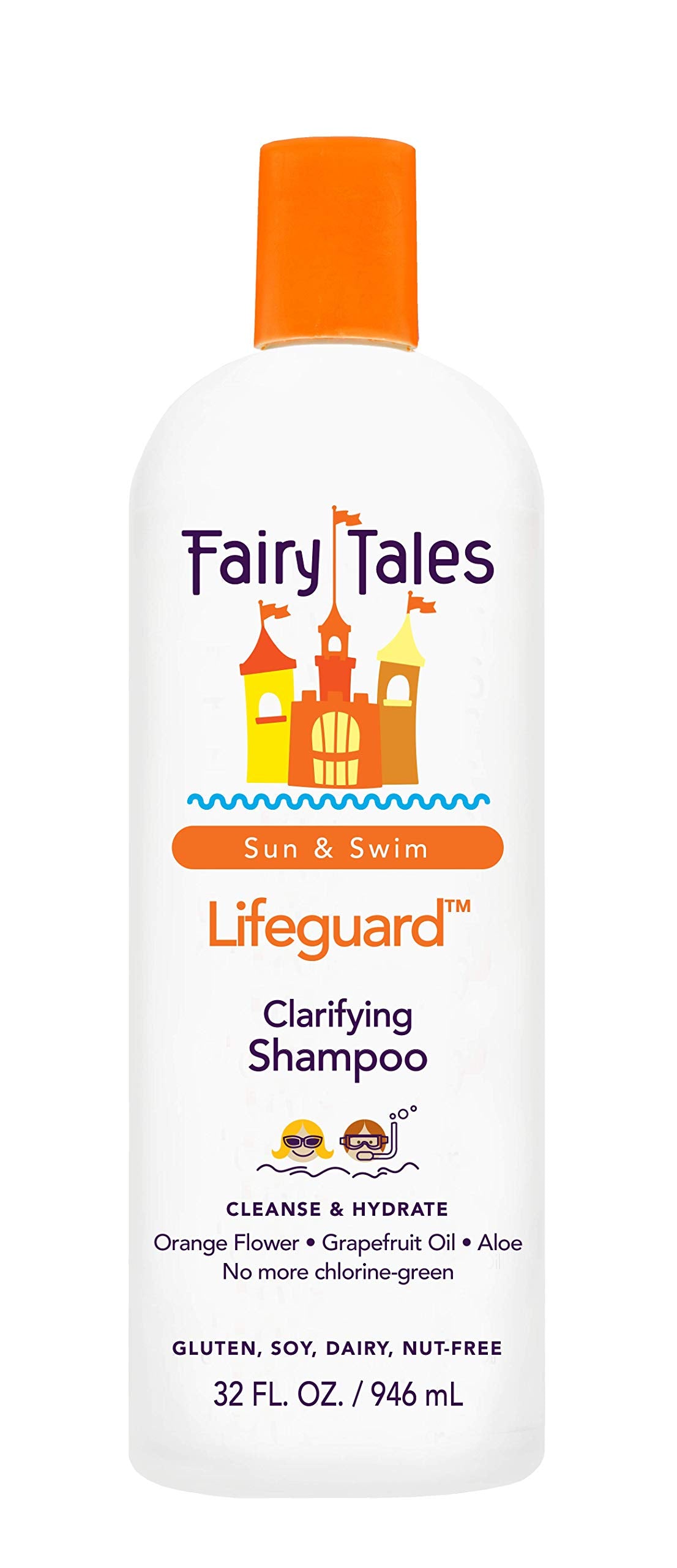 Fairy Tales Swim Shampoo for Kids - 32 oz | Made with Natural Ingredients in the USA | Chlorine Removal Swimmer Shampoo for Kids | No Parabens, Sulfates, or Synthetic dyes