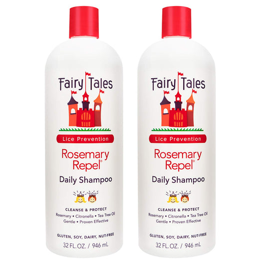 Fairy Tales Rosemary Repel Lice Shampoo- Daily Kids Shampoo for Lice Prevention - 32 oz -2 Pack